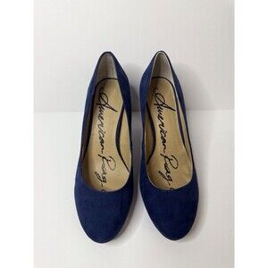American Rag Navy Blue Suede Pumps Size 8.5